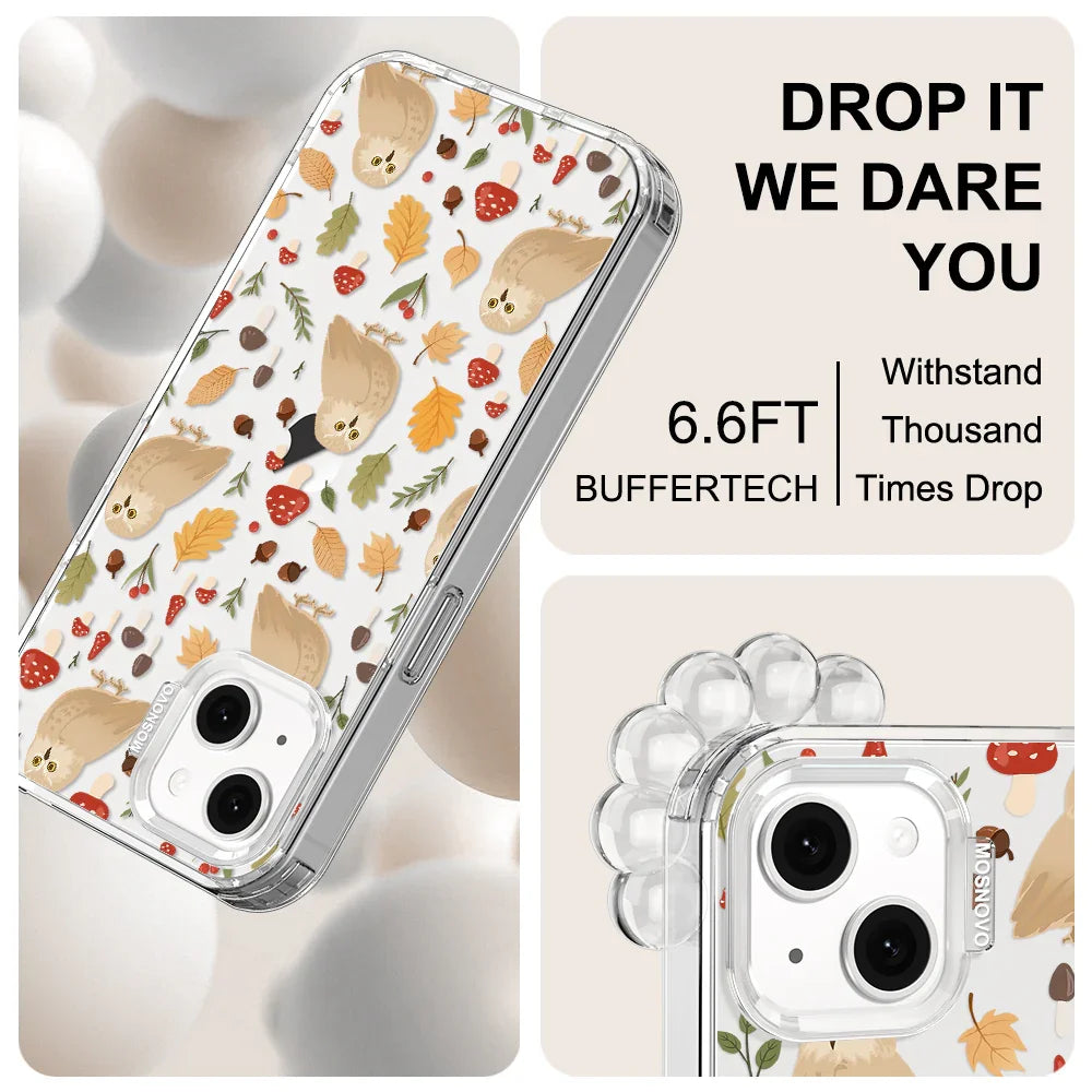 Autumn Owl Phone Case - iPhone 13 Case Clear