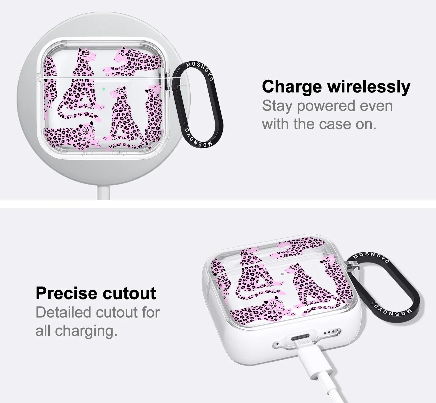 Pink Leopard Airpods 4 Case