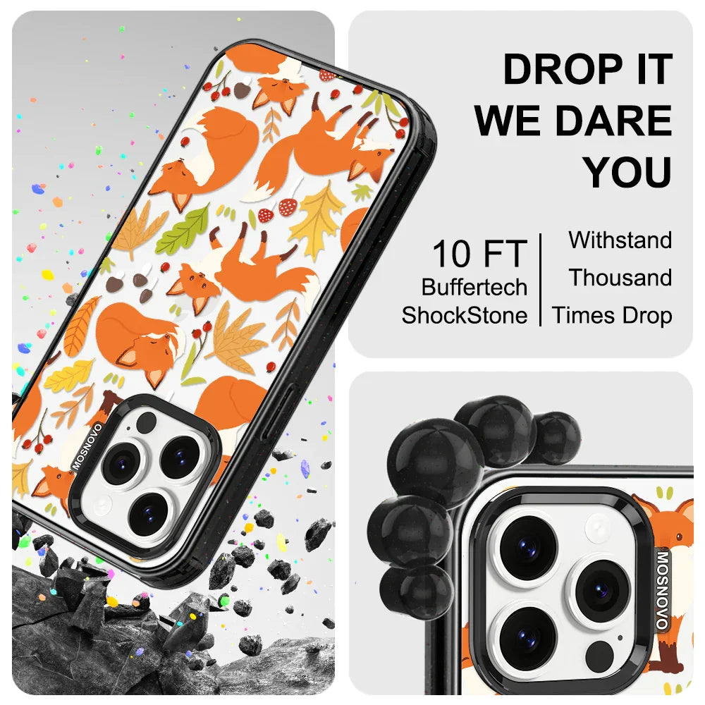 Autumn Fox Phone Case - iPhone 14 Pro Max Case Clear Black ShockStone
