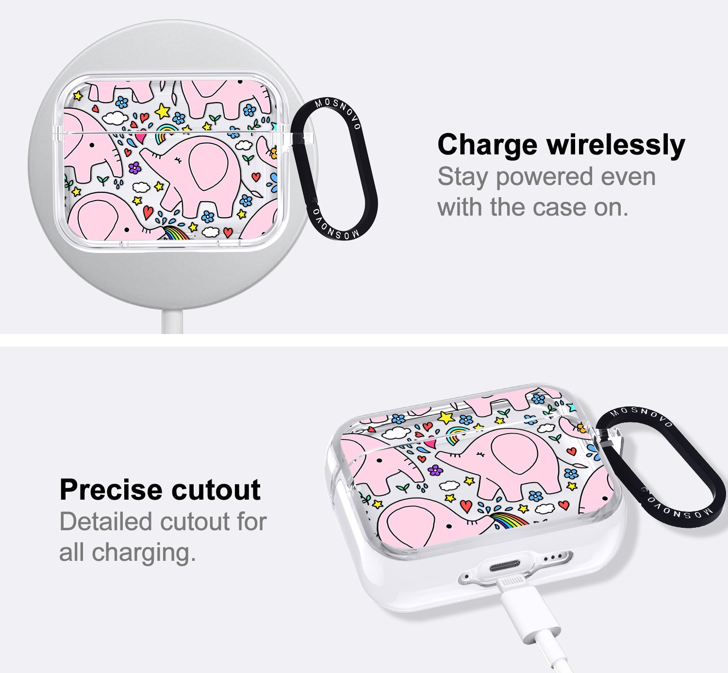 Pink Elephant Airpods Pro 3 Case
