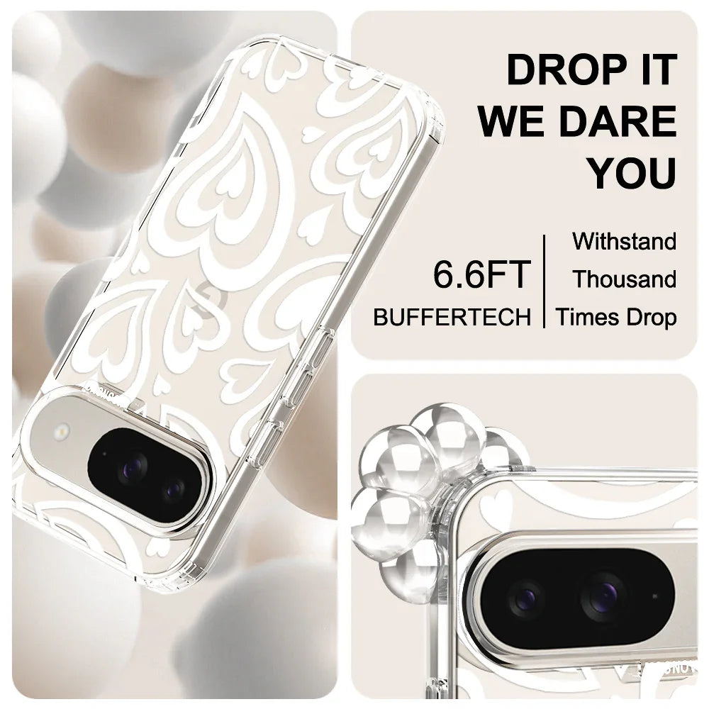 Twist Heart Phone Case - Google Pixel 9 Case Clear
