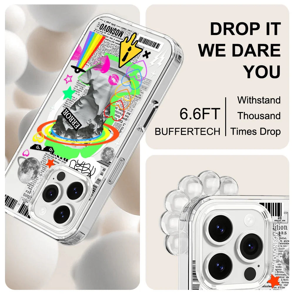 Error Statue Art Phone Case - iPhone 16 Pro Max Case Clear With MagSafe