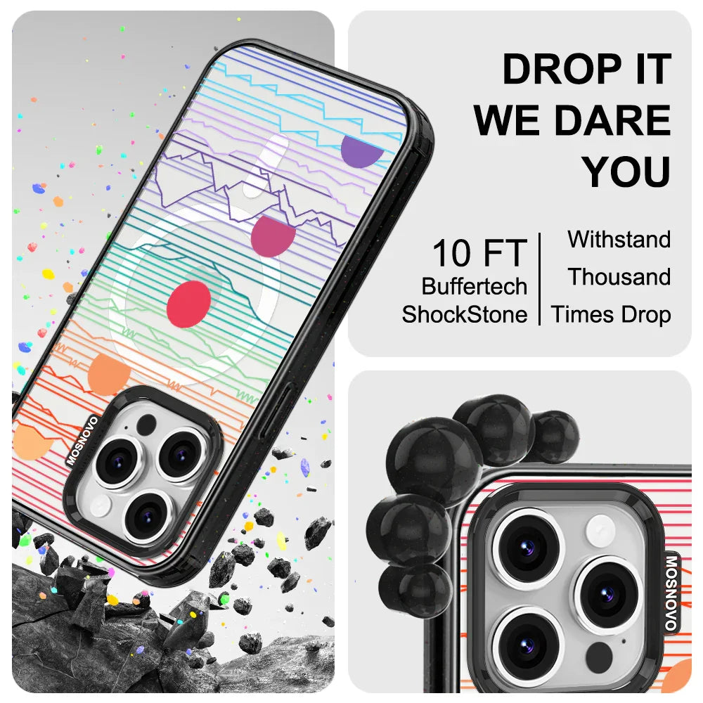 Sunrise and Sunset Phone Case - iPhone 16 Pro Case Clear Black ShockStone With MagSafe