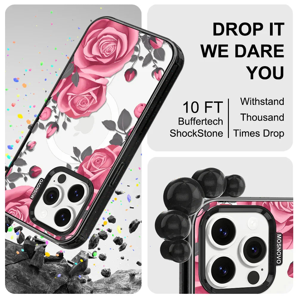 Valentine Phone Case - iPhone 13 Pro Case Clear Black ShockStone With MagSafe