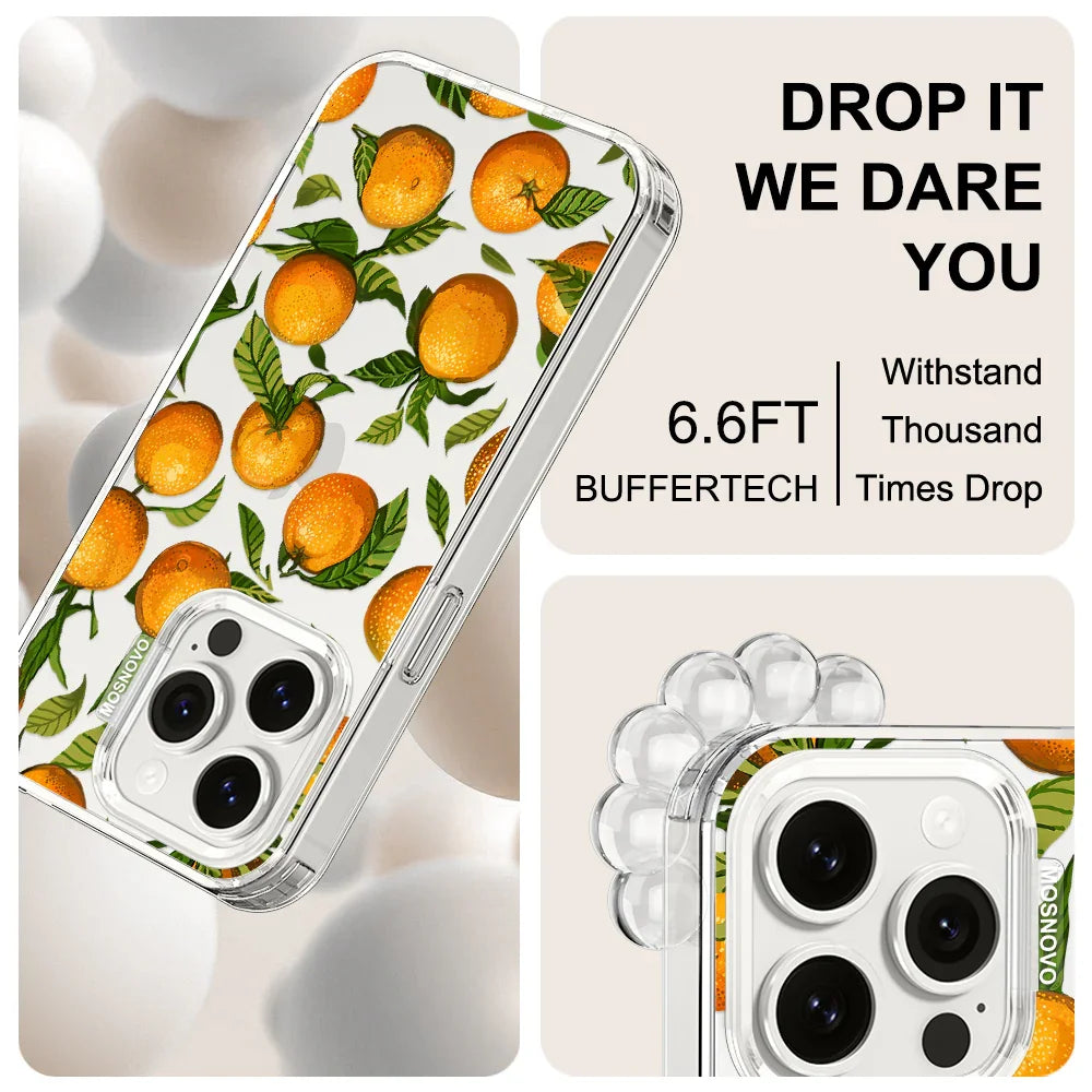 Tangerine Phone Case - iPhone 15 Pro Case Clear