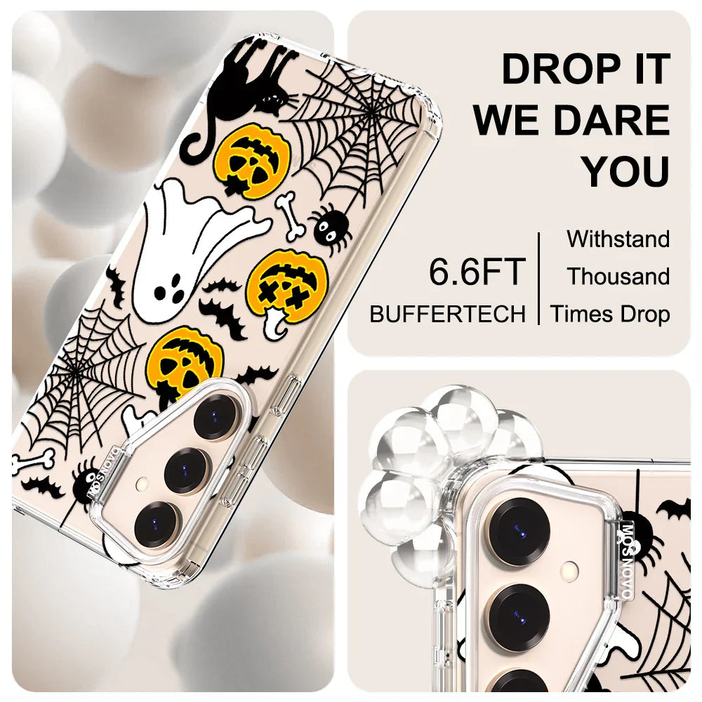 Halloween Pumpkin Phone Case - Samsung Galaxy S24 Plus Case Clear