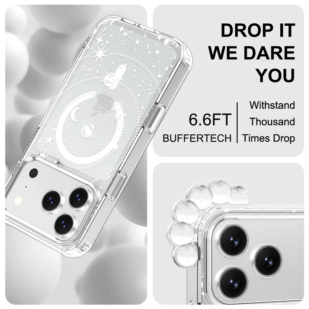 White Galaxy Phone Case - iPhone 17 Pro Case