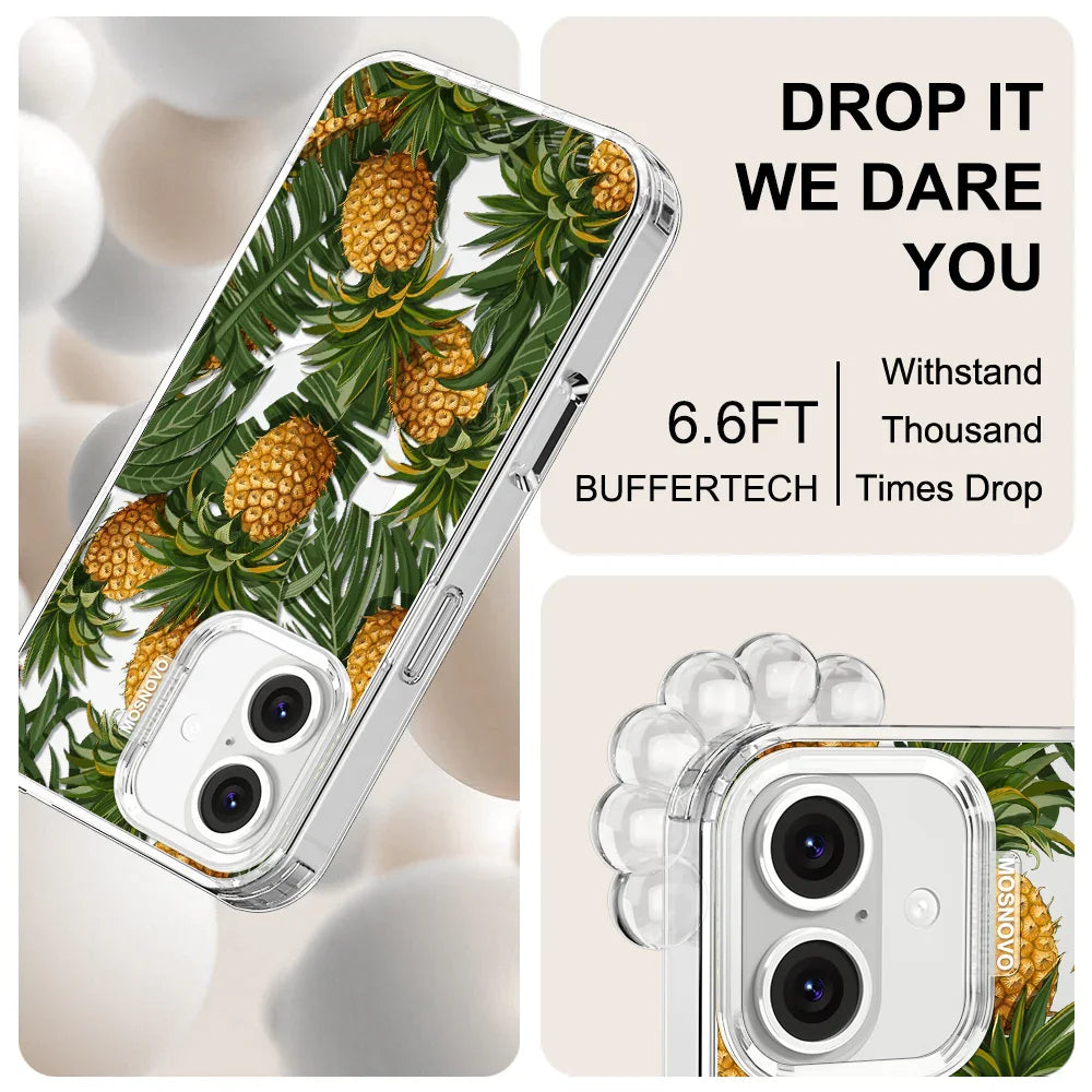 Pineapples Phone Case - iPhone 16 Case Clear With MagSafe