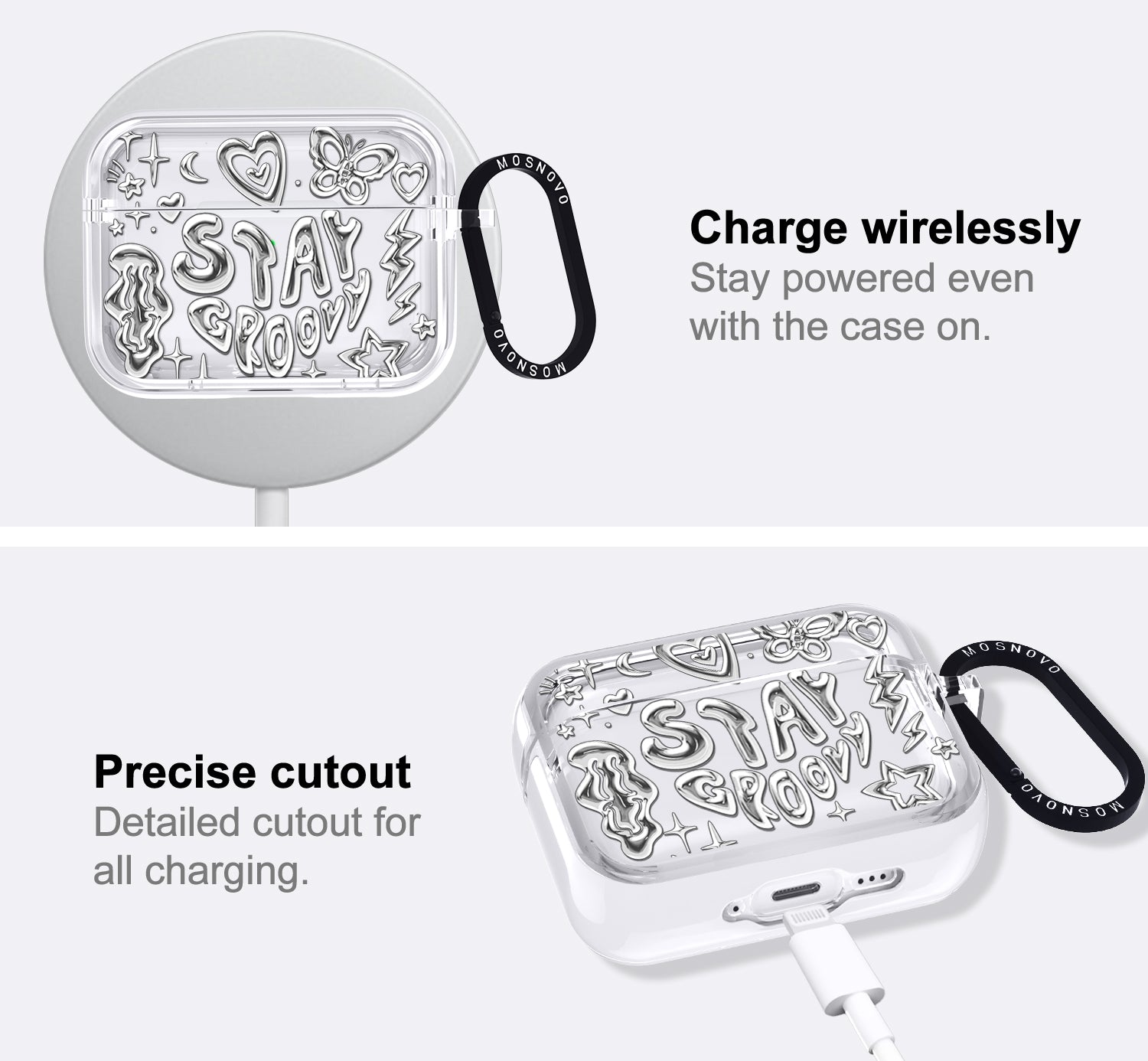 Silver Chrome Art (Flat Print) Airpods Pro 3 Case