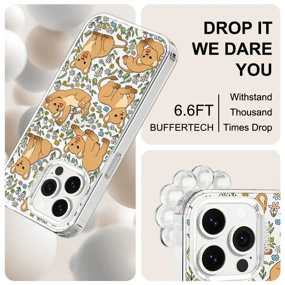 Cute Lion Phone Case - iPhone 14 Pro Max Case Clear With MagSafe