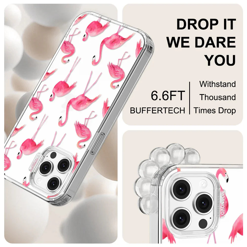 Flamingo Phone Case - iPhone 12 Case Clear