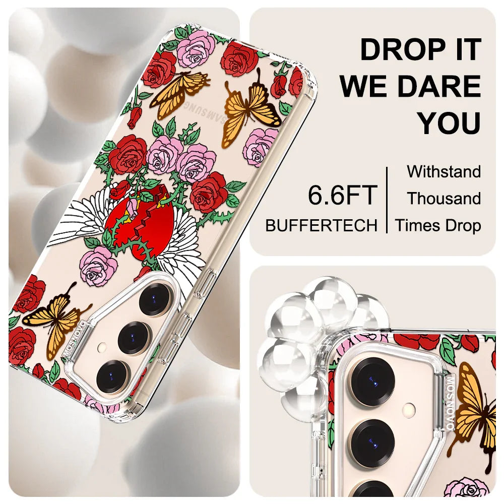 Wing Heart Phone Case - Samsung Galaxy S24 Plus Case Clear