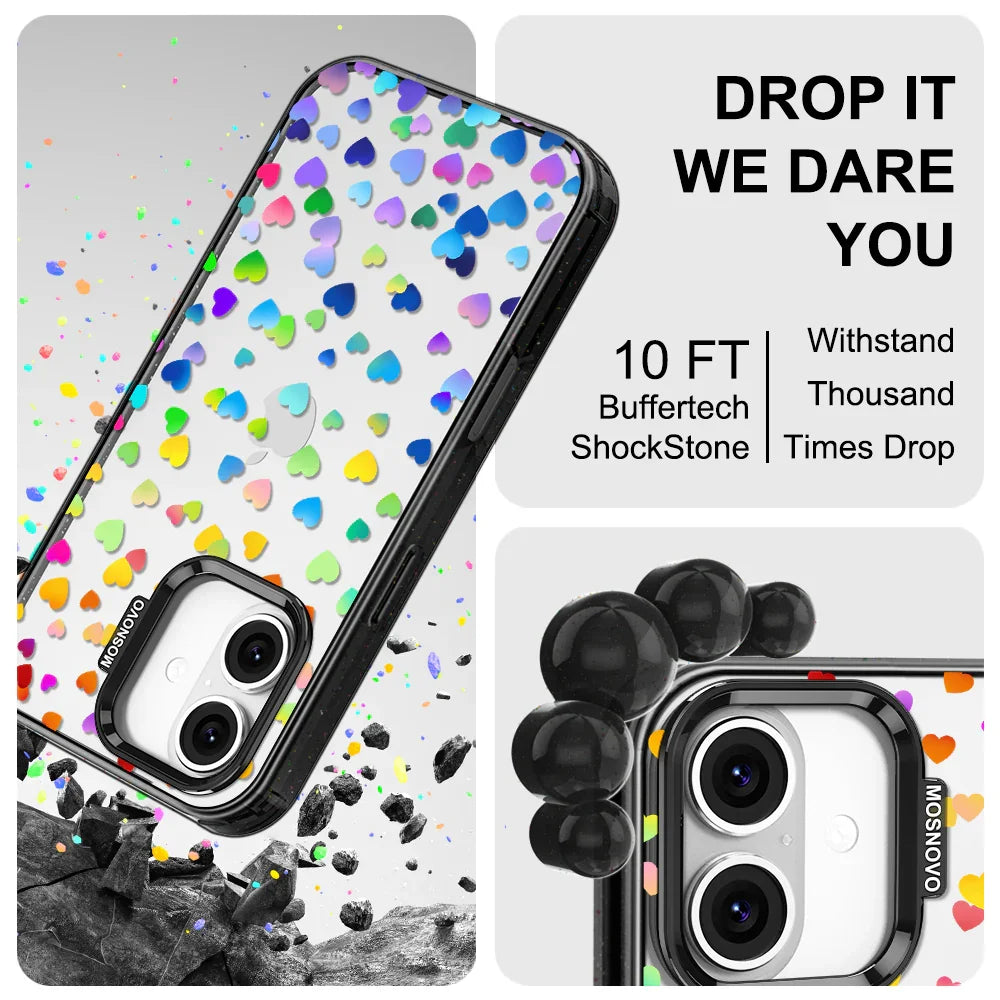 Love is Love Phone Case - iPhone 16 Plus Case Clear Black ShockStone