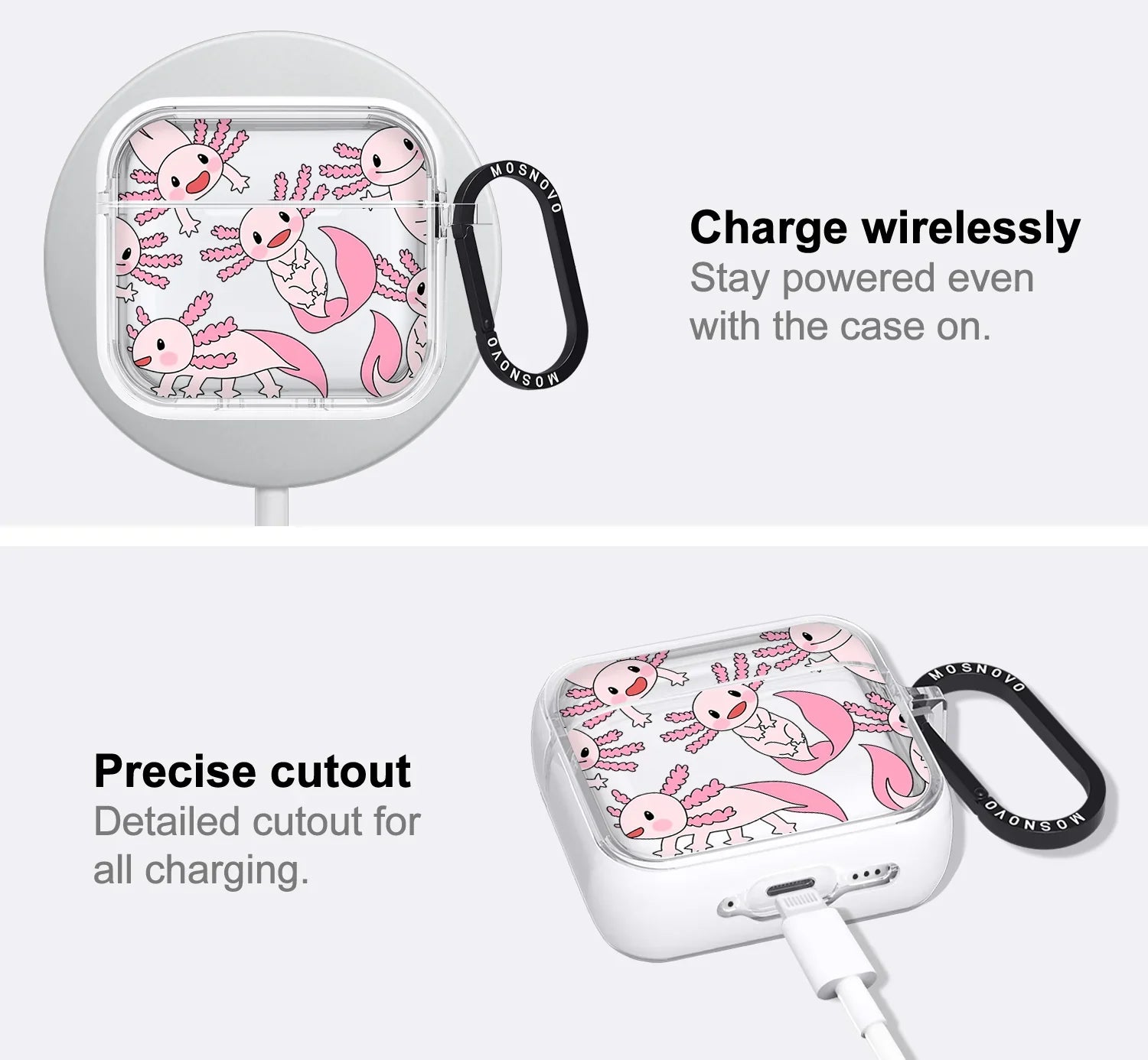 Pink Axolotl Airpods 4 Case