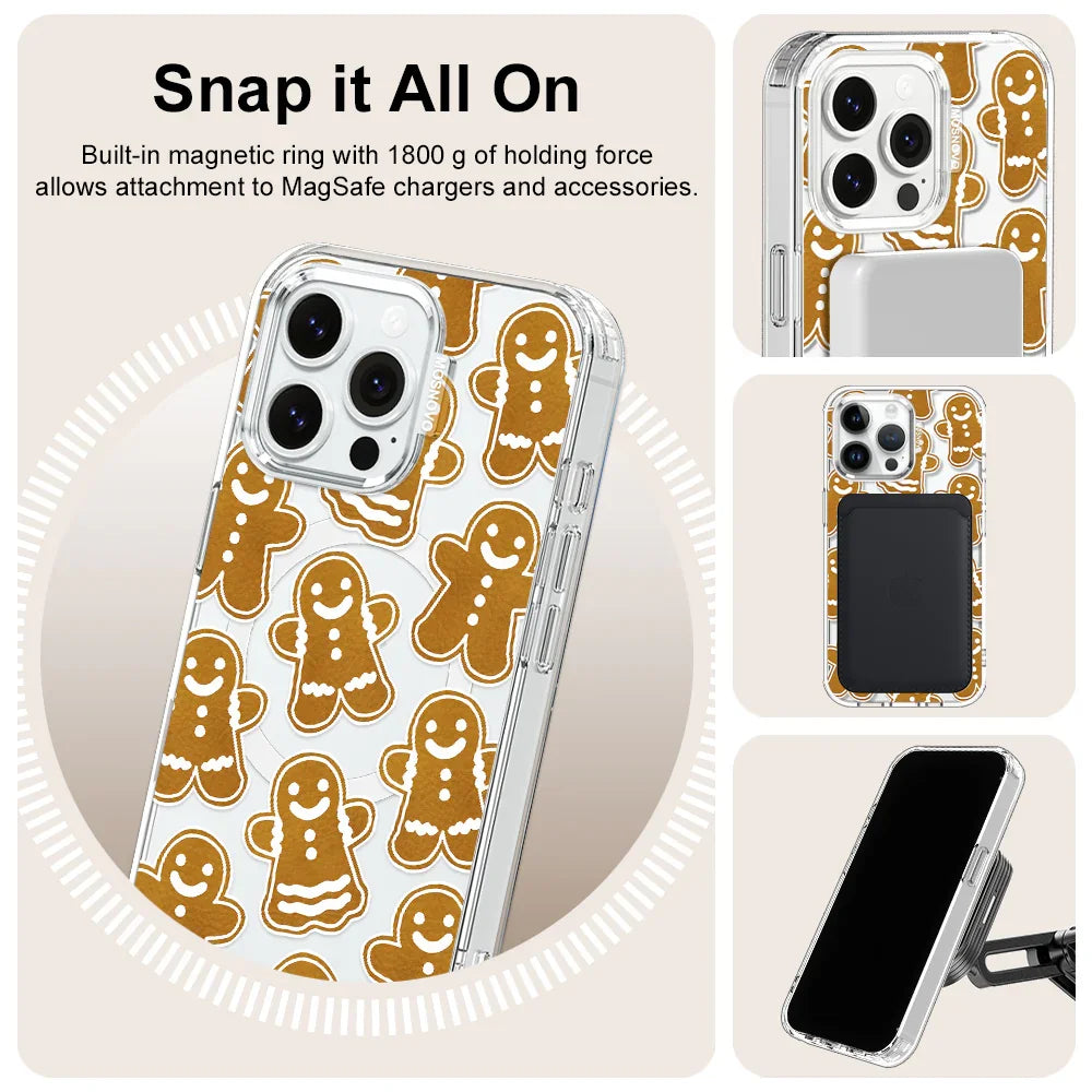 Ginger Breadman Phone Case - iPhone 14 Pro Max Case Clear With MagSafe