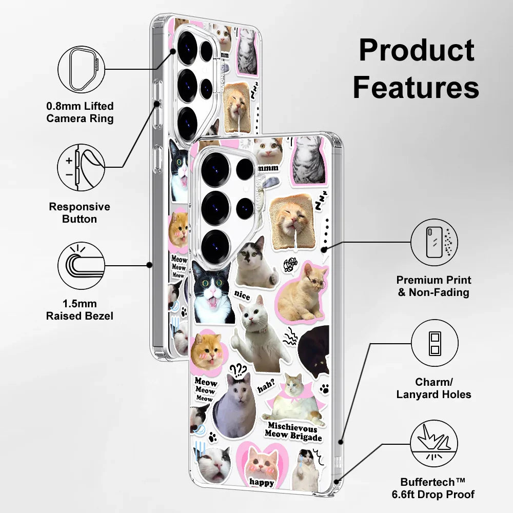 The Cat Brigade Phone Case - Samsung Galaxy S25 Ultra Case Clear