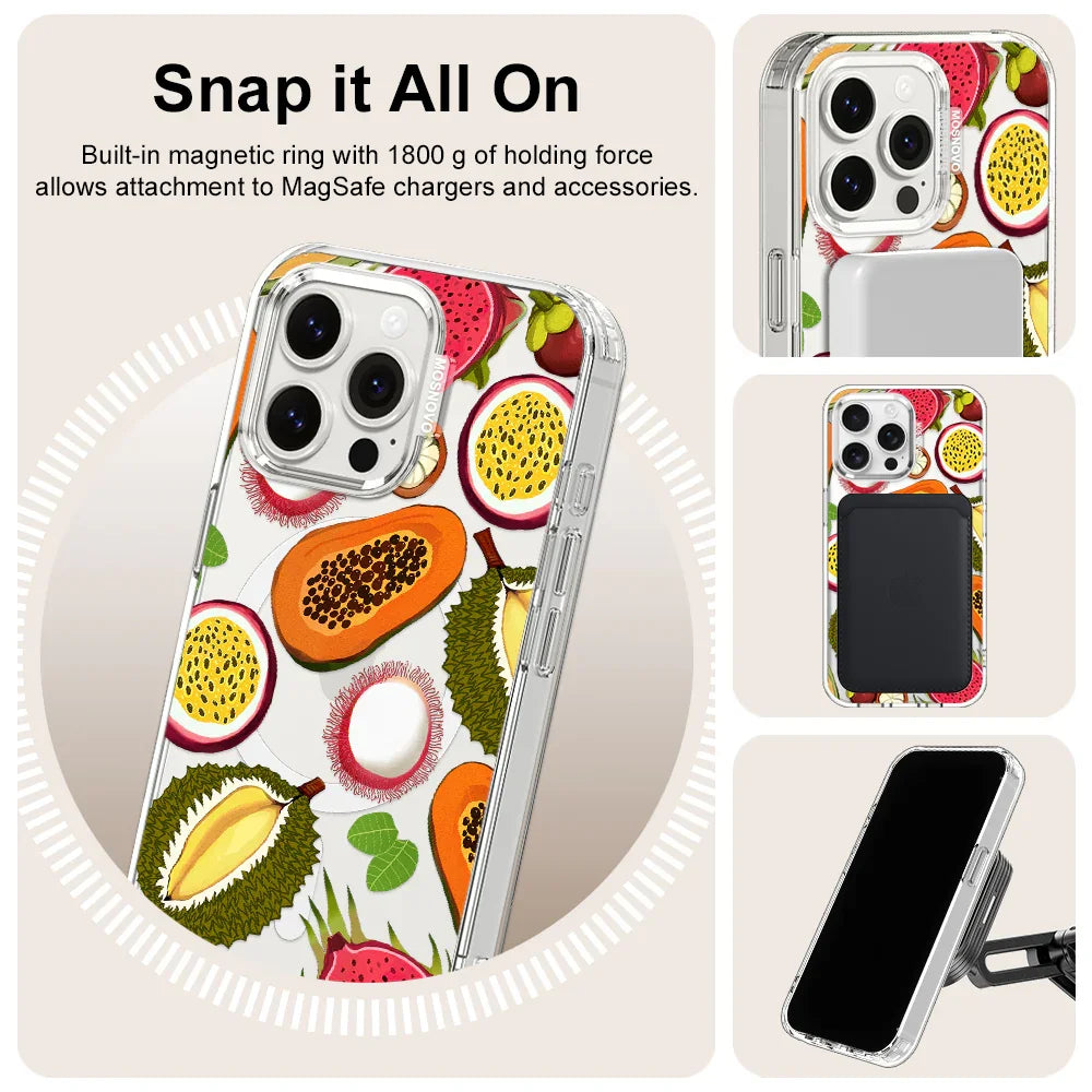 Tropical Fruits Phone Case - iPhone 15 Pro Max Case Clear With MagSafe