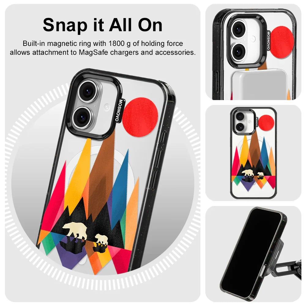 Mama Bear Phone Case - iPhone 16 Plus Case Clear Black ShockStone With MagSafe