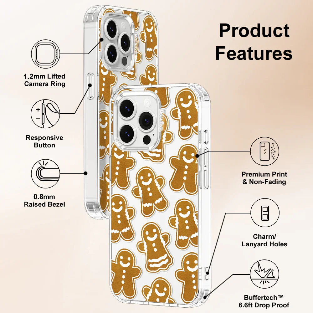 Ginger Breadman Phone Case - iPhone 14 Pro Max Case Clear