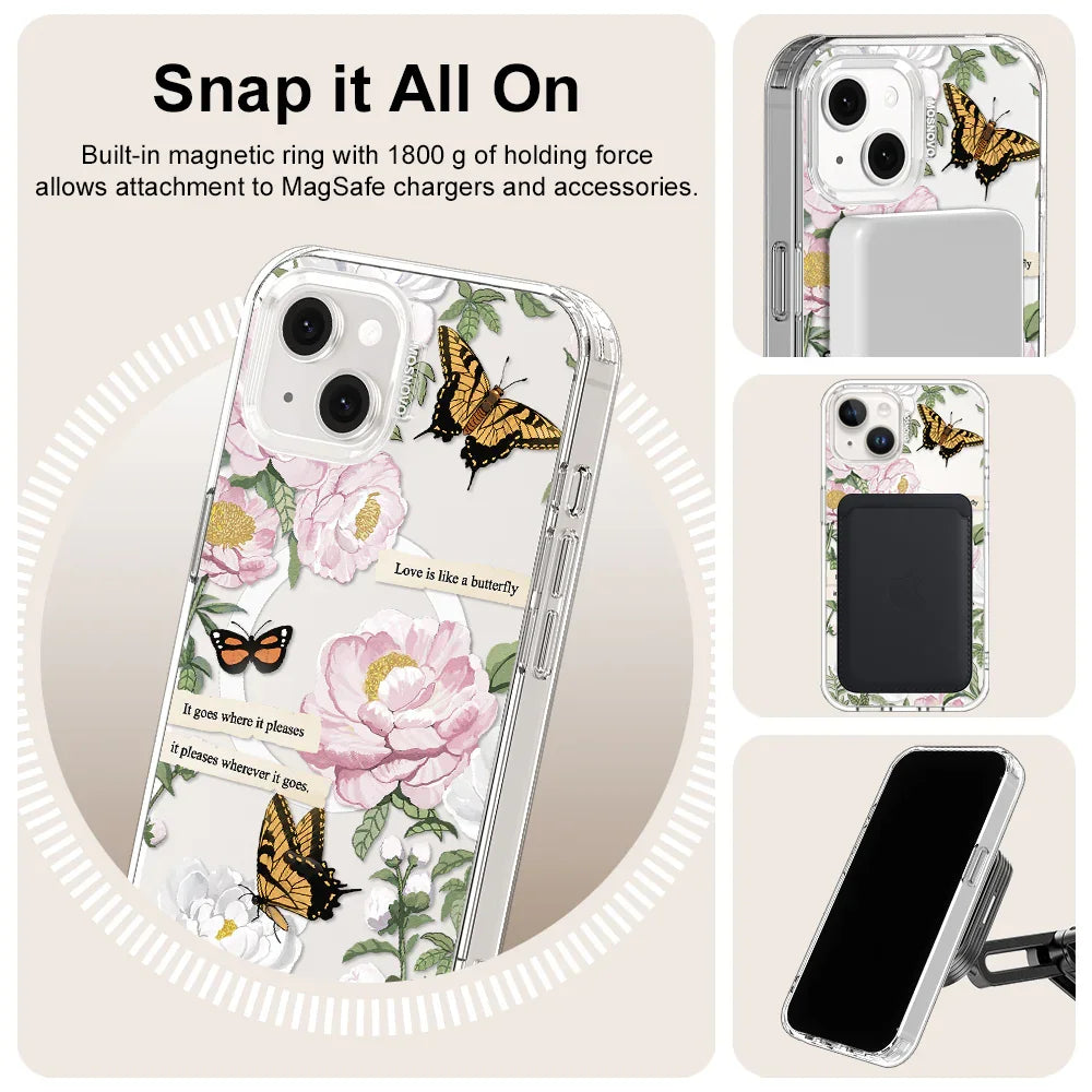 Bloom Phone Case - iPhone 14 Case Clear With MagSafe