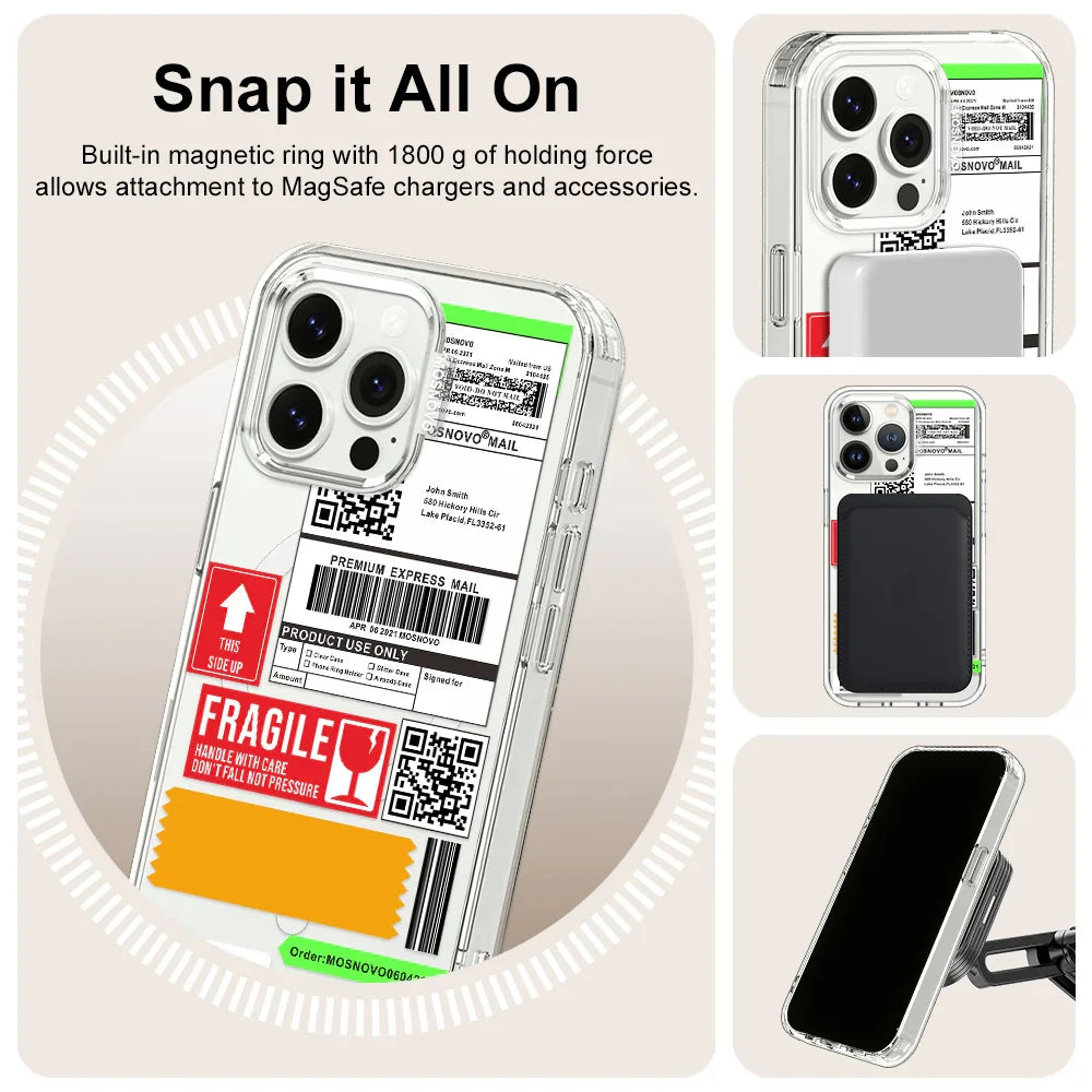 MOSNOVO LABEL Phone Case - iPhone 13 Pro Case Clear With MagSafe