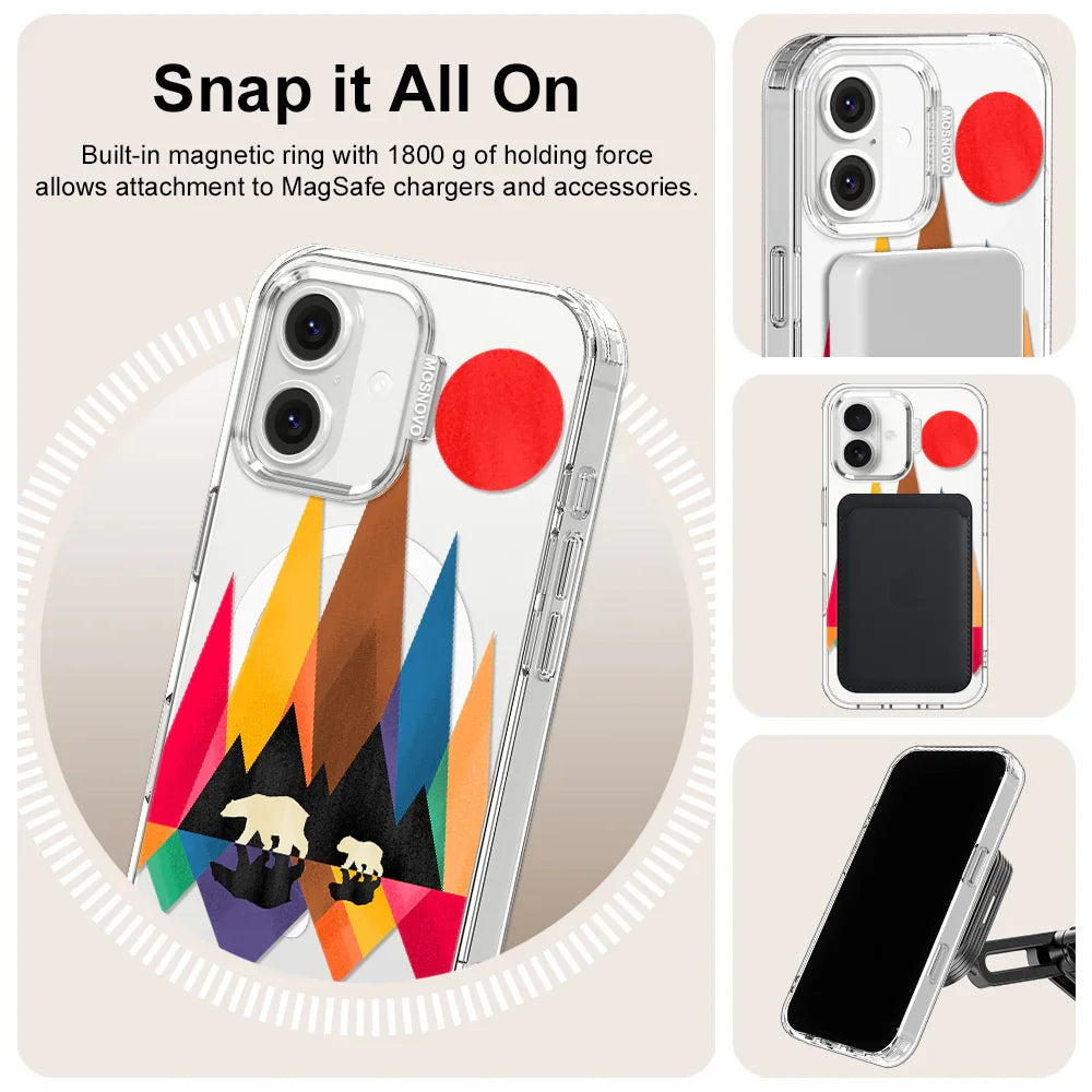 Mama Bear Phone Case - iPhone 16 Plus Case Clear With MagSafe