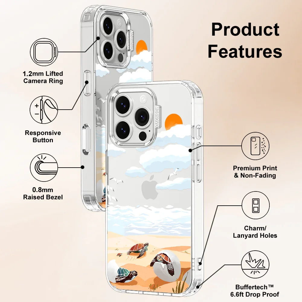 Baby Sea Turtle Phone Case - iPhone 16 Pro Case Clear