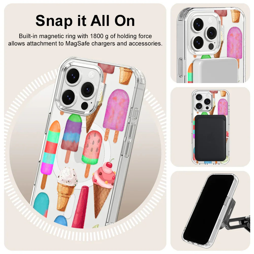 Ice Cream Phone Case - iPhone 16 Pro Max Case Clear With MagSafe