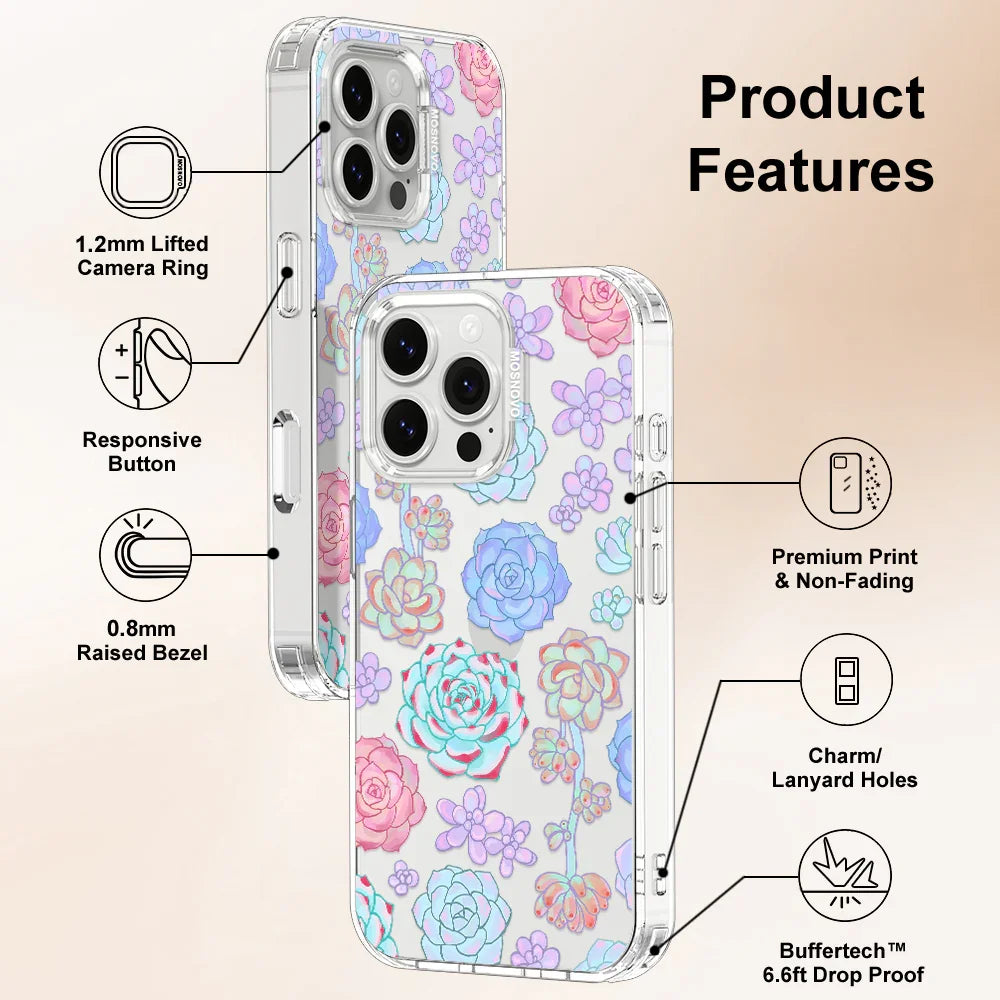 Succulents Phone Case - iPhone 16 Pro Max Case Clear