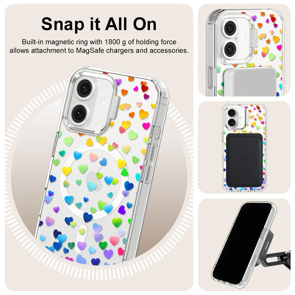 Love is Love Phone Case - iPhone 16 Plus Case Clear With MagSafe