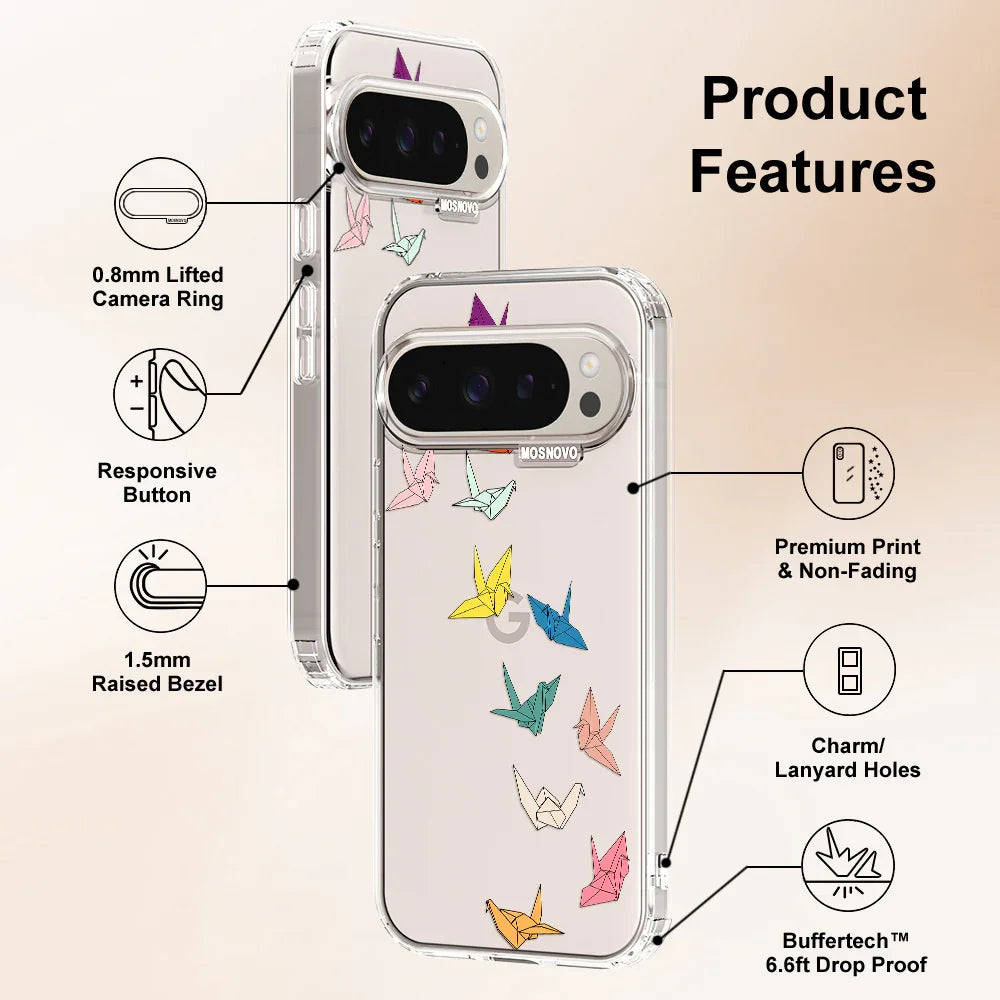 Paper Crane Phone Case - Google Pixel 9 Pro Case Clear