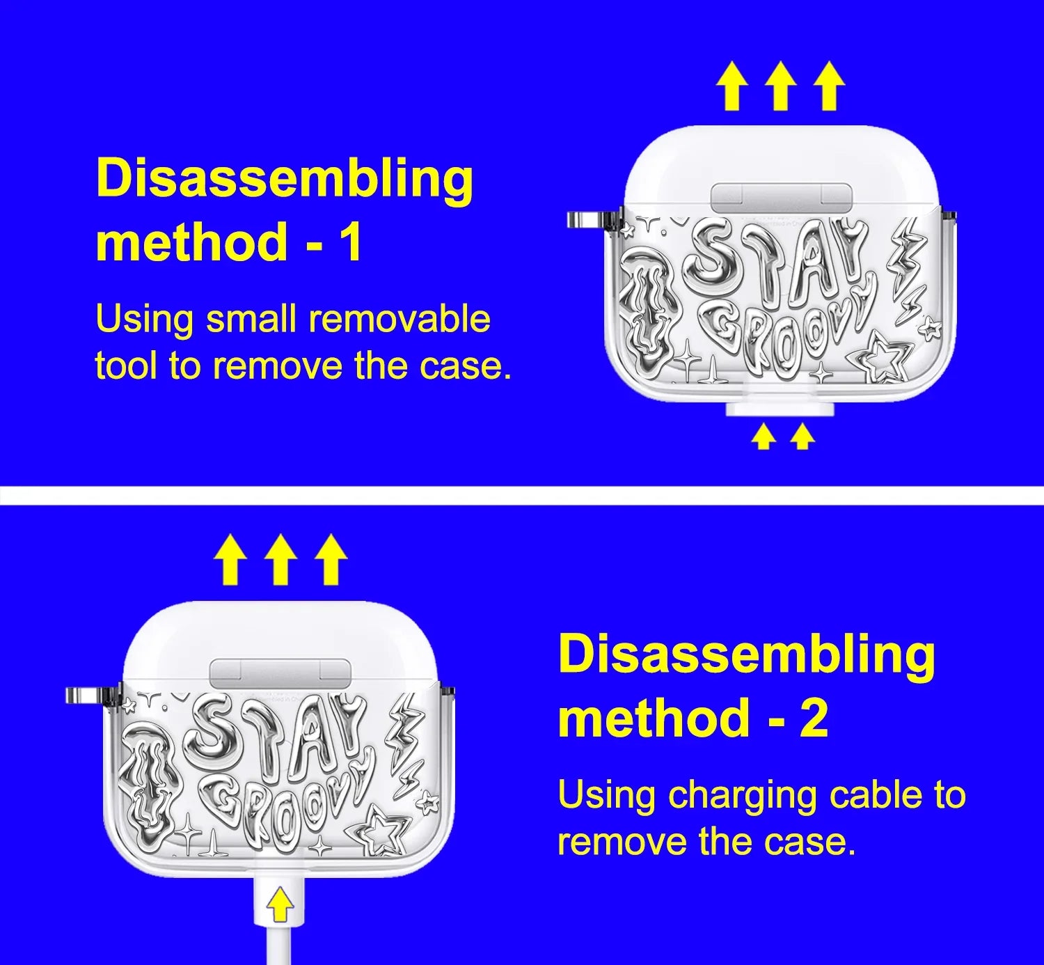 Silver Chrome Art (Flat Print) AirPods Pro 2 Case (2nd Generation)