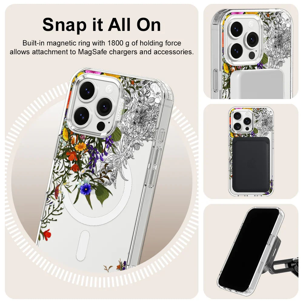 Spring Meadow Phone Case - iPhone 16 Pro Max Case Clear With MagSafe