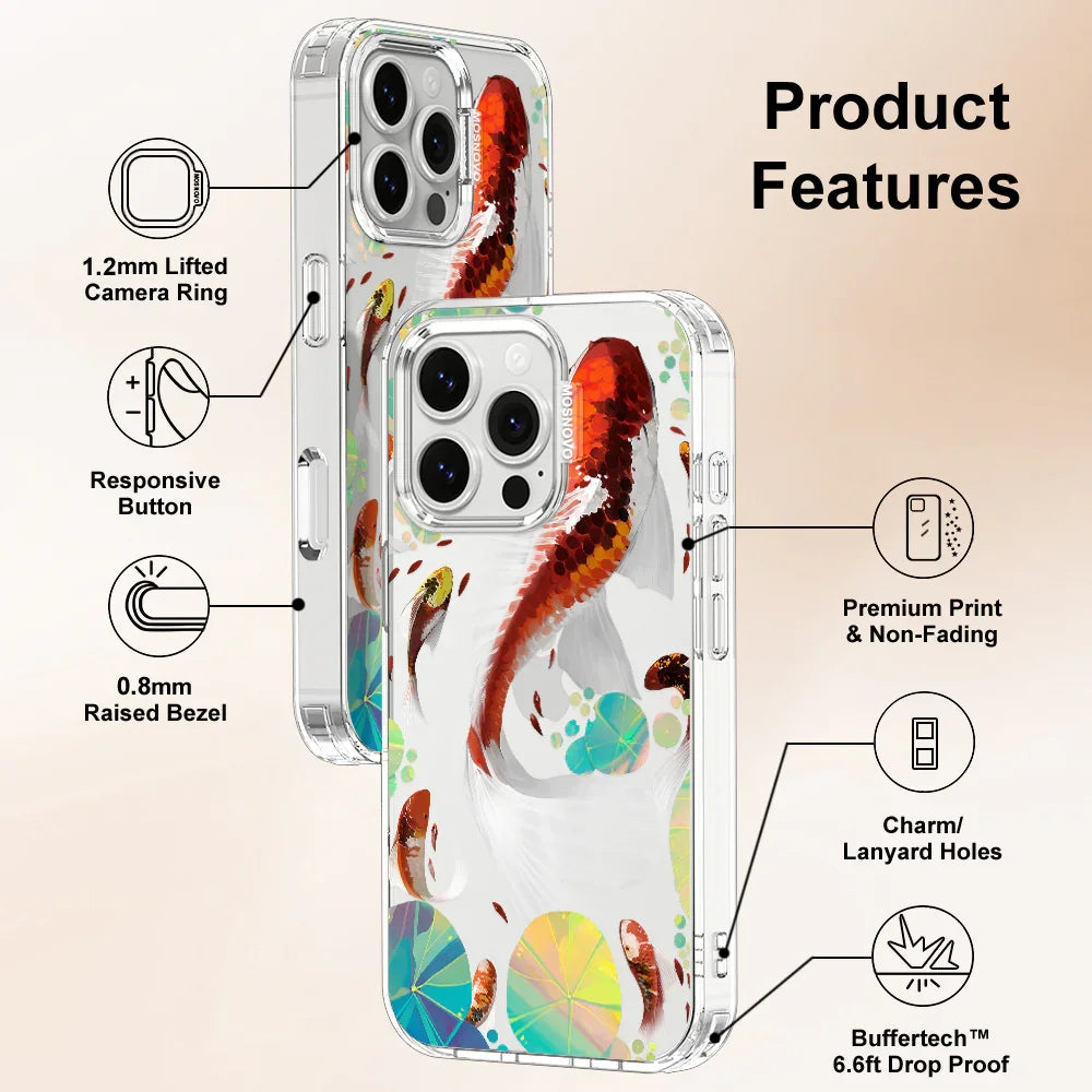 Koi Art Phone Case - iPhone 16 Pro Case Clear