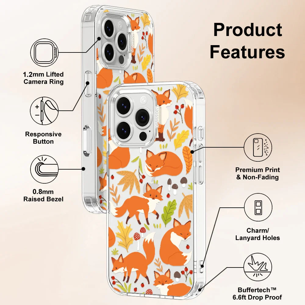 Autumn Fox Phone Case - iPhone 16 Pro Max Case Clear