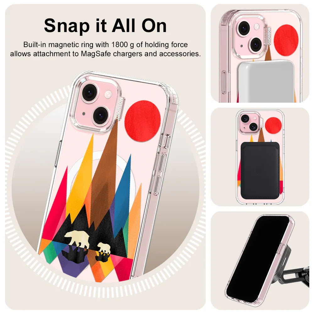 Mama Bear Phone Case - iPhone 15 Plus Case Clear With MagSafe