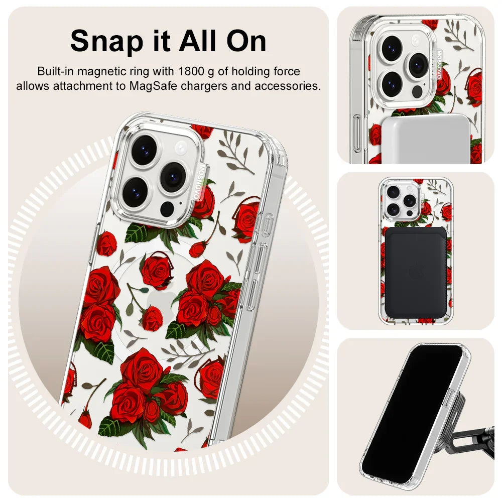 Roses Phone Case - iPhone 15 Pro Max Case Clear With MagSafe