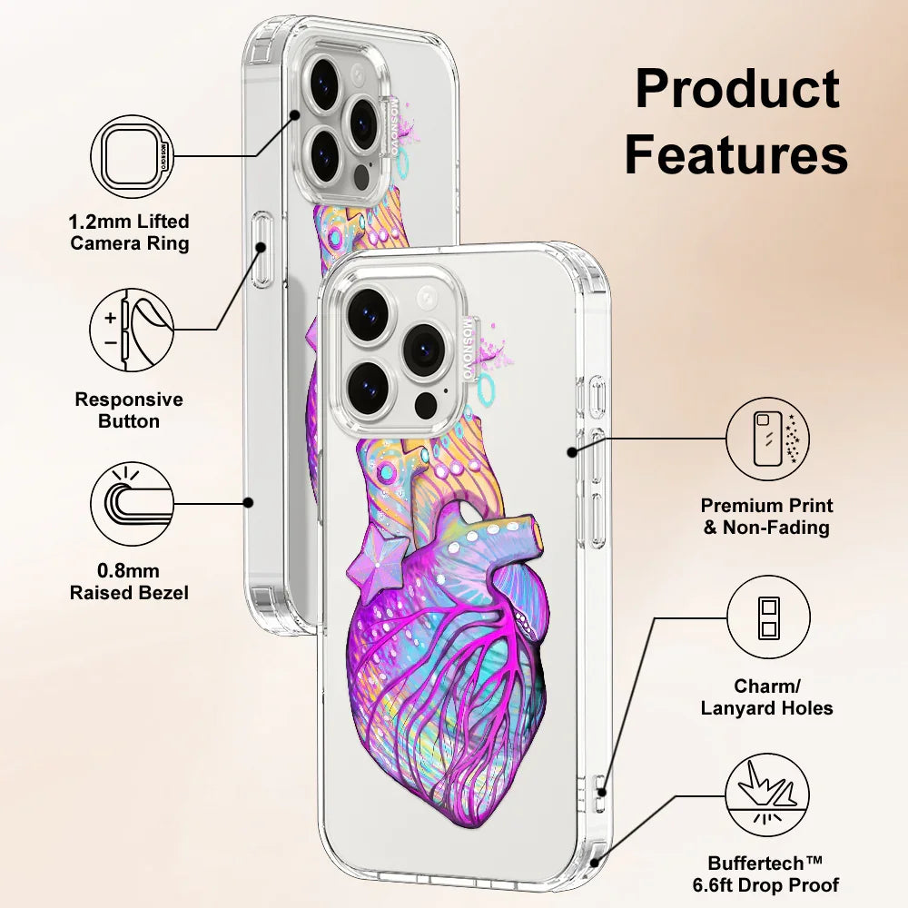 Art of Heart Phone Case - iPhone 15 Pro Max Case Clear
