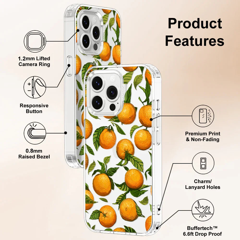 Tangerine Phone Case - iPhone 14 Pro Max Case Clear