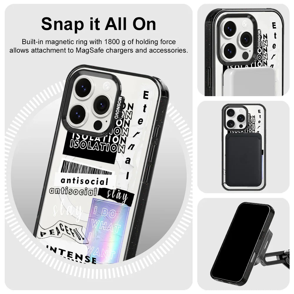 Slay Phone Case - iPhone 16 Pro Case Clear Black ShockStone With MagSafe