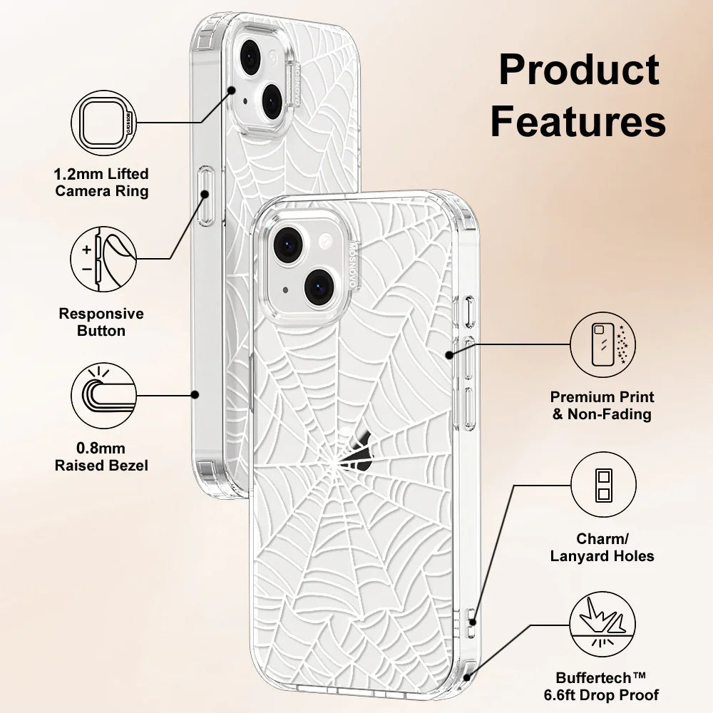 Spider Web Phone Case - iPhone 13 Case Clear