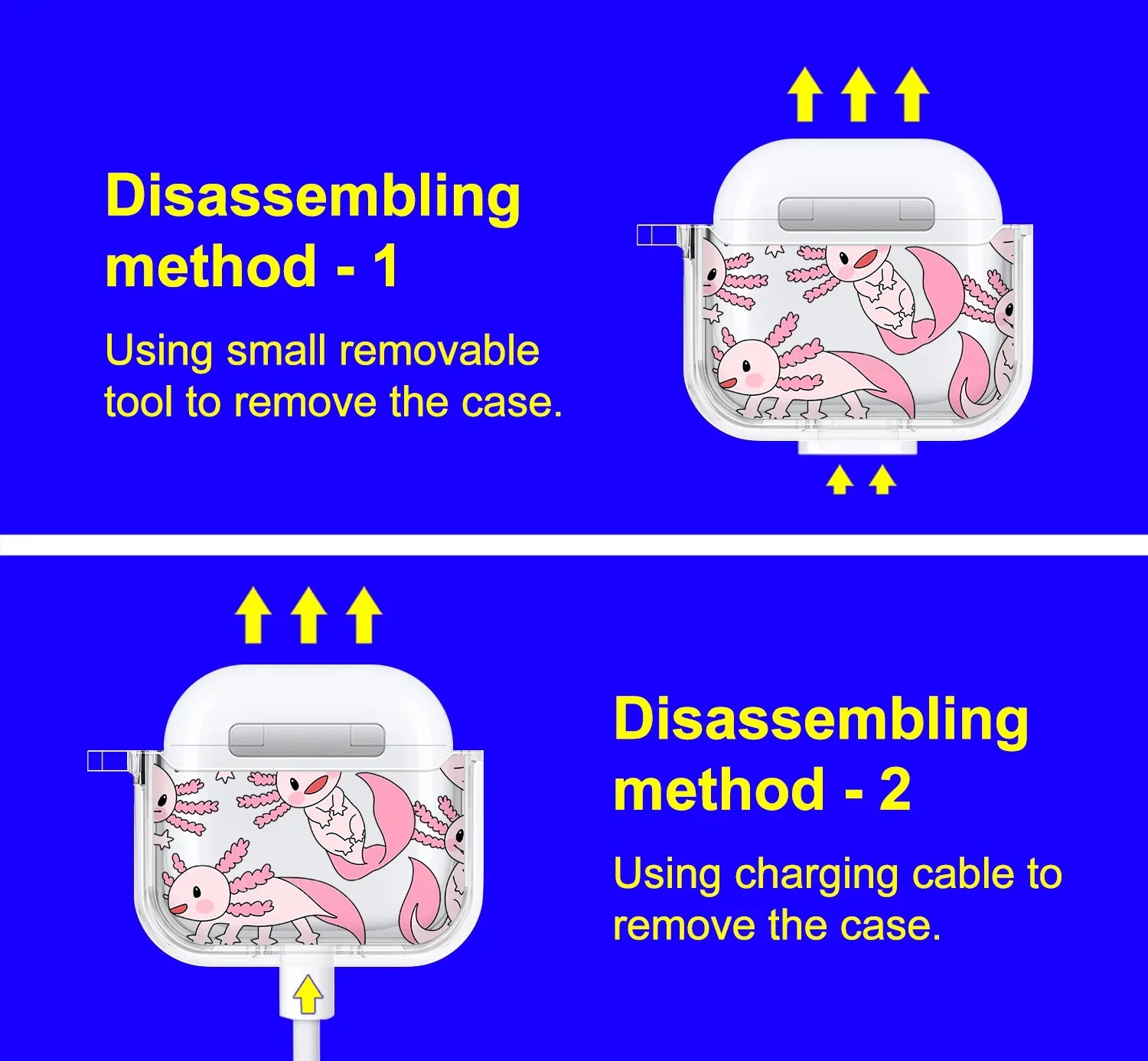 Pink Axolotl Airpods 4 Case