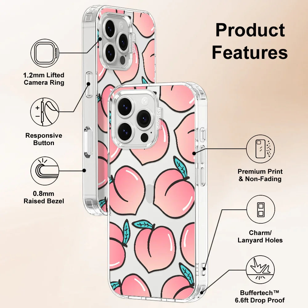 Cute Peach Phone Case - iPhone 16 Pro Max Case – MOSNOVO