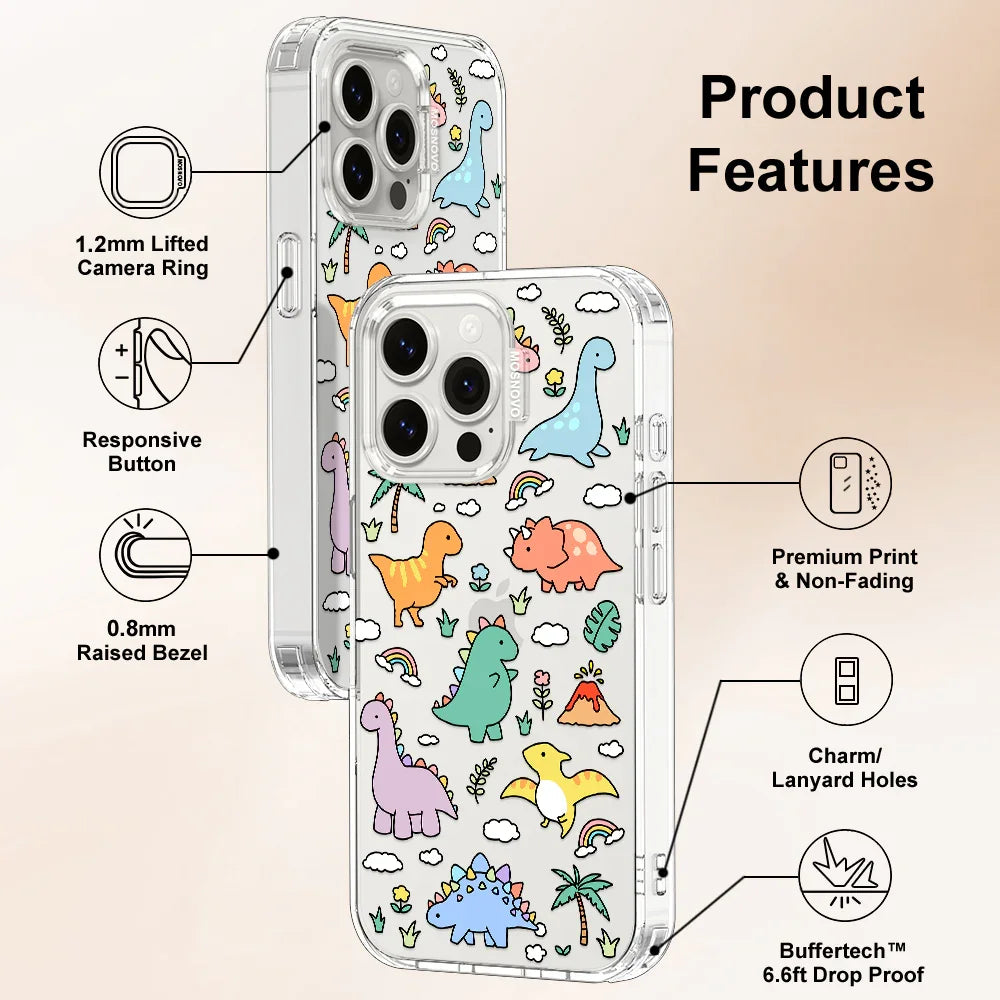Dinosaur Land Phone Case - iPhone 15 Pro Max Case Clear
