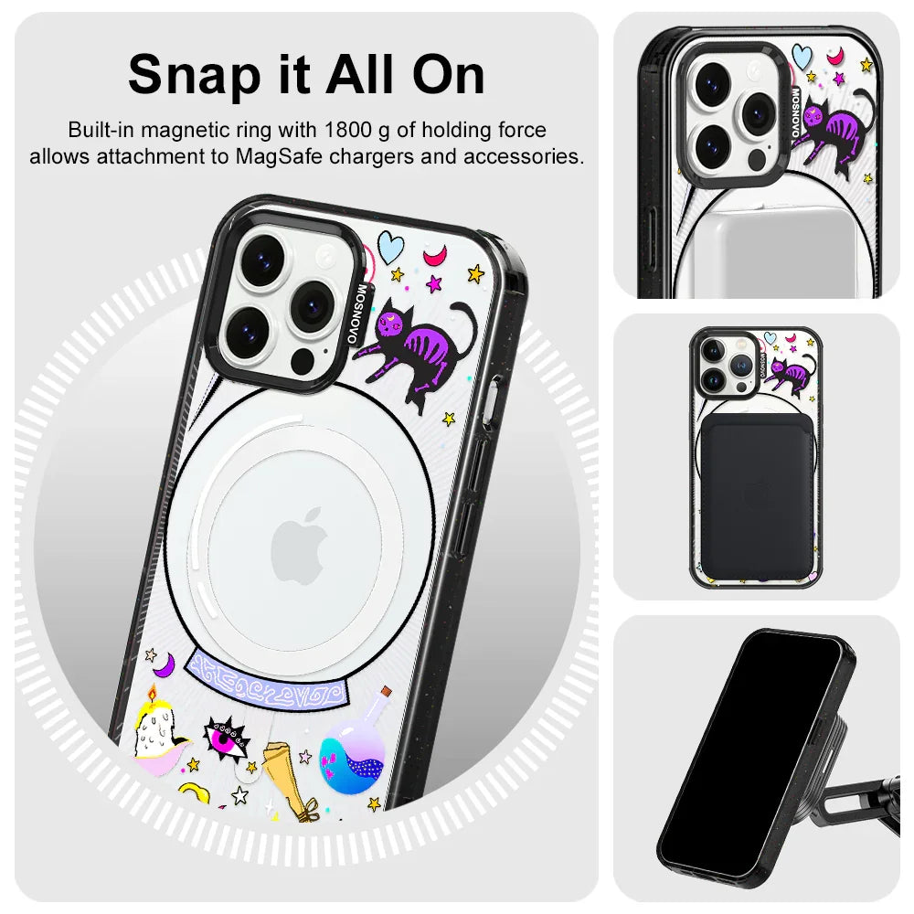 Wizardry Phone Case - iPhone 13 Pro Max Case Clear Black ShockStone With MagSafe