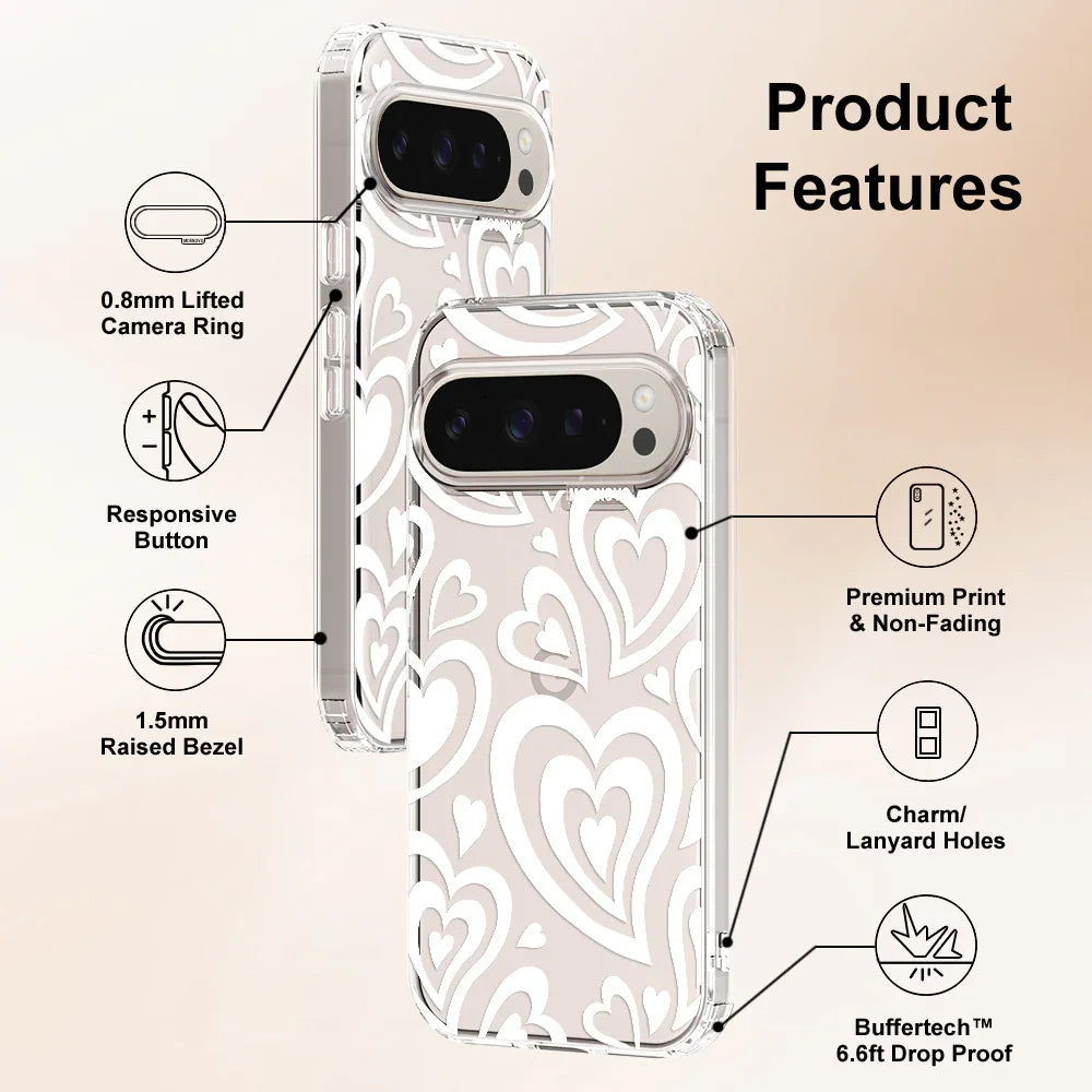 Twist Heart Phone Case - Google Pixel 9 Pro XL Case Clear