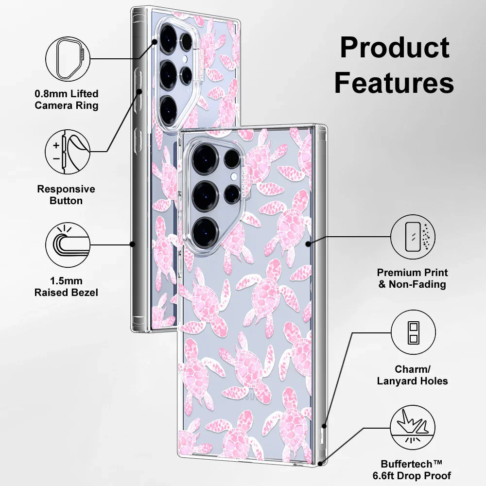 Pink Turtle Phone Case - Samsung Galaxy S24 Ultra Case