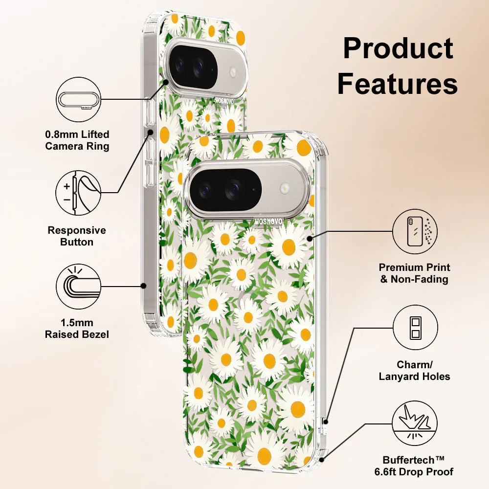 Daisies Phone Case - Google Pixel 9 Case Clear
