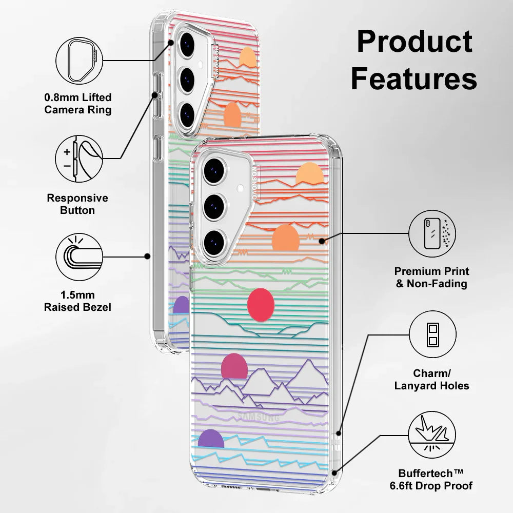 Sunrise and Sunset Phone Case - Samsung Galaxy S24 FE Case Clear