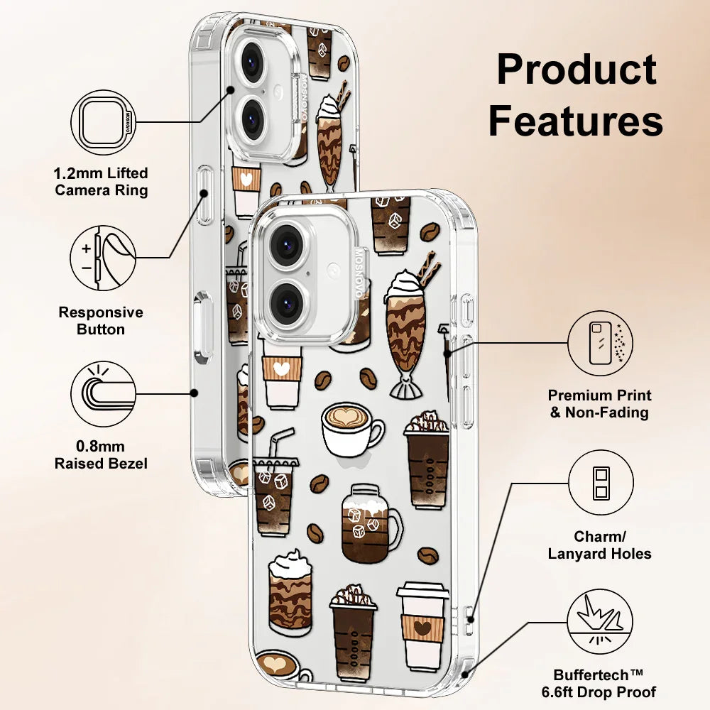 Coffee Phone Case - iPhone 16 Case Clear